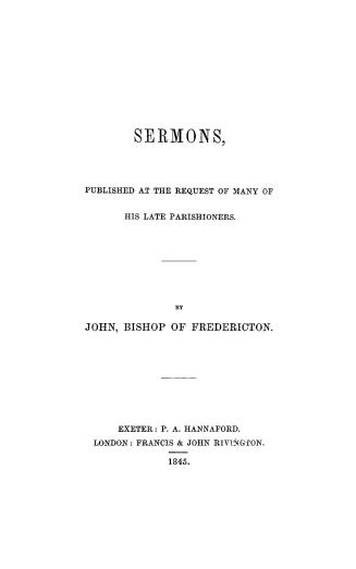 Sermons, published at the request of many of his llate parishioners