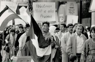 Pro-palestinian protest, A man protest recent killings of Palestinians in the Israell occupied territories