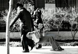 Protester arrested