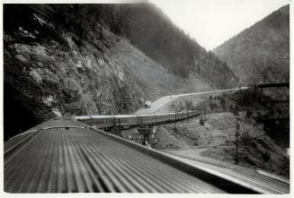 Rockies splendor surrounds the VIA train snaking through the mountains to Vancouver