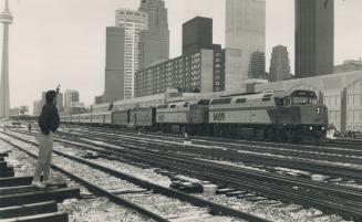 Nostalgic run: It's too early to tell if there's going to be a run on artifacts from the Canadian, seen above leaving Union Station for its last voyage