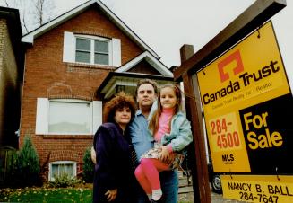 No sale: Diane and Peter Verity wait with daughter Eva, 7, for an offer they can live with for their East York home