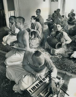 John Morgan (second from left) at Toronto's Krishna temple