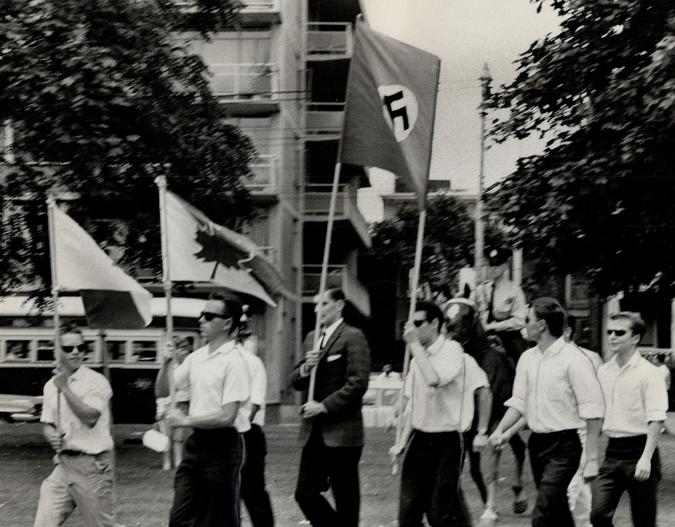 Local Nazis March At Allan Gardens Yesterday