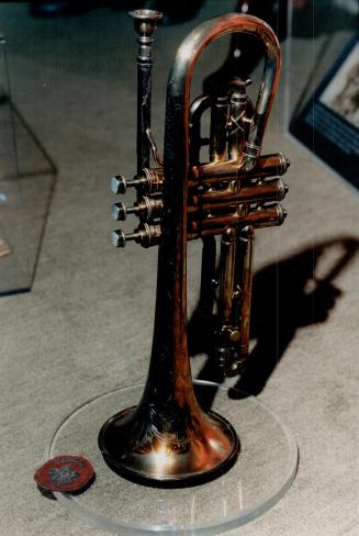 Recovered Treasures: A cornet and a watch are among items from the doomed ship on display at the Salvation Army Heritage Centre in Toronto