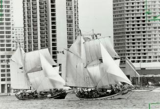 Full sail, All canvas filled with wind