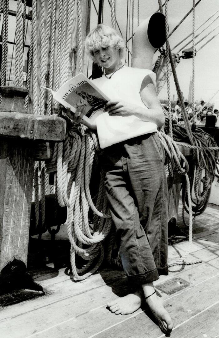 Sinking survivor: The memory of the Marques' sinking still haunts 18-year-old Robert Cooper of stirling, Scotland, but he rejoined the tall ships in Quebec city