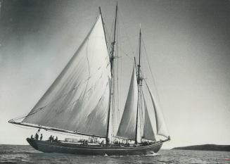 The Bluenose II, a replica of the schooner that brought fame to Canada as champion of the high seas, sails off Halifax in what may be a temporary reprieve