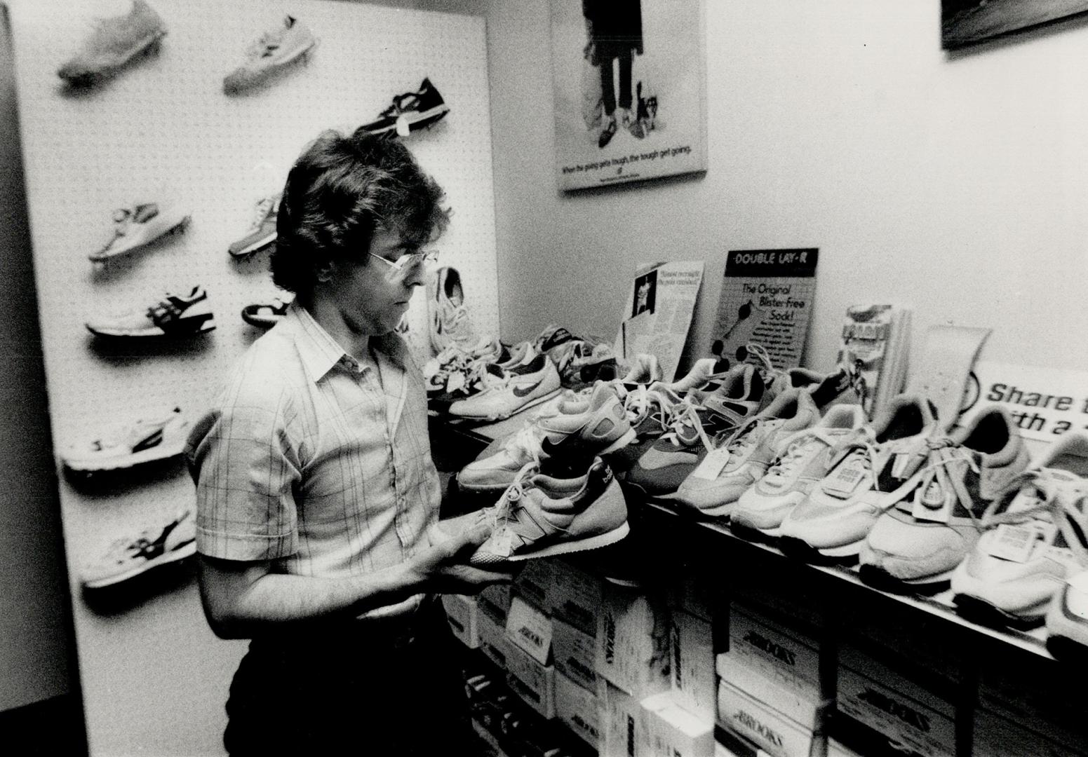 Bob Marcotte, assistant manager of The Runner's Shop on Bloor St