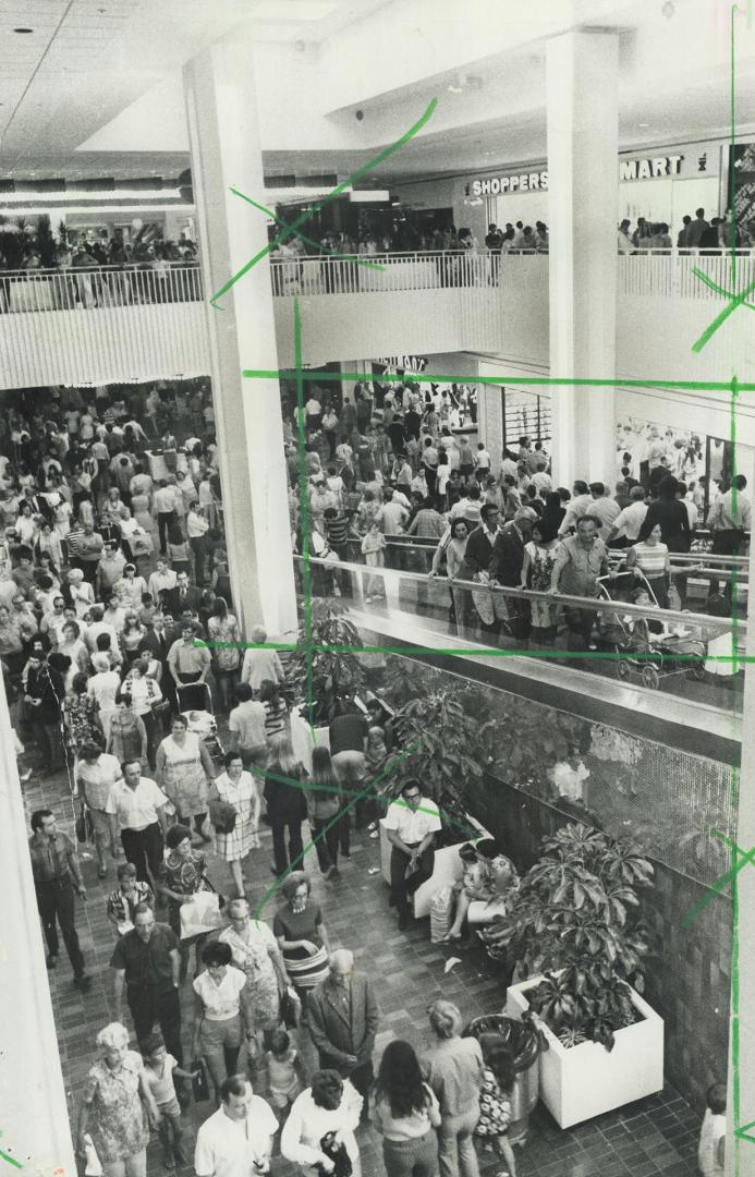 Opening day for a $30 million mall