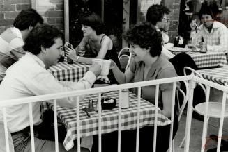 Cafe society: Well, hardly. It's really just Bob and Jane - Bob Pomerantz and Jane Widerman to their parents - who were caught by paparazzi having a discreet nosh at Cafe New Orleans