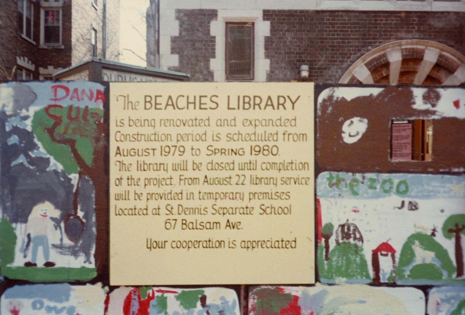 The Beaches Library is being renovated and expanded?