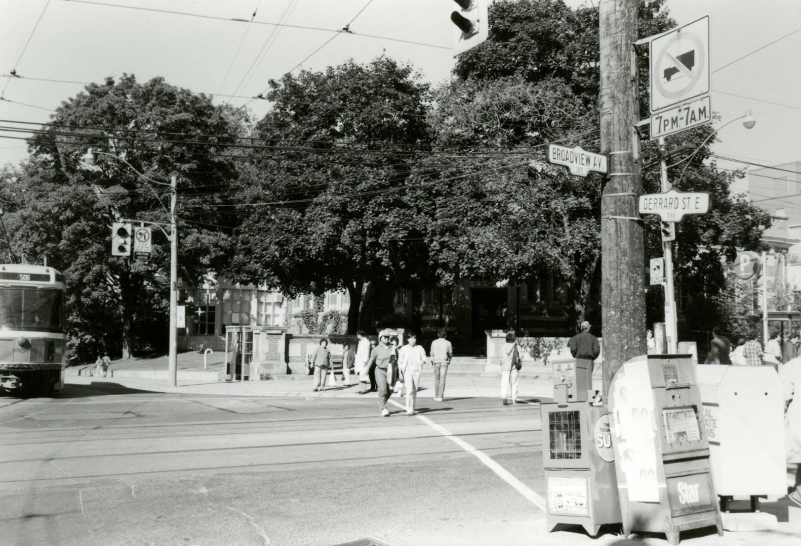 Broadview & Gerrard looking northwest