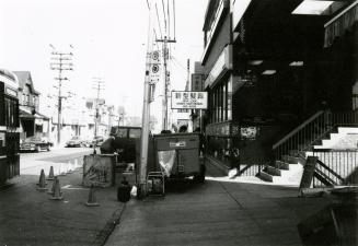 Gerrard Street looking east from Broadview, 1984