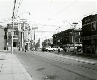 Gerrard Street looking east at Broadview, 1984
