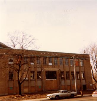Health Centre - now apartments on Broadview - on site of Riverdale Hospital, June 23, 83