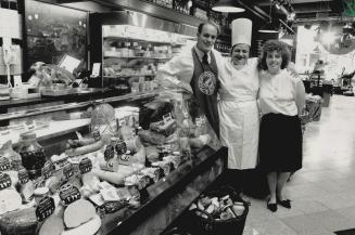 Quick eats: From left, deli manager Doug Killaly, senior chef Karen Barnaby and manager Mary lou Caden show the scope of David Wood Food Shop's takeout counter