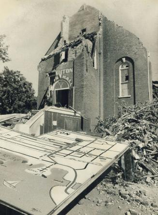 What storm did to the 90-year-old city hall, already slated for demolition