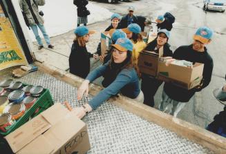 Help for ice-storm victims. Birchmount Park Collegiate students load supplies donated for ice-storm victims in eastern Ontario yesterday. In mid-Febru(...)