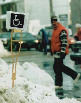 St. Christopher house are expecting bus with wheel chair so they erected this home made sign - don't even think to park