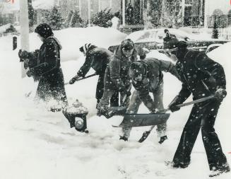 Everyone was out, it seemed, shovelling off sidewalks on Cassandra Blvd