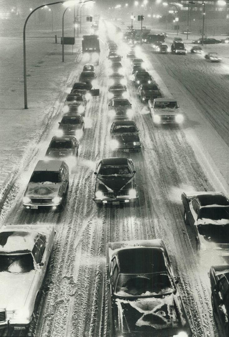 First big snowfall of the year last week created massive traffic tie-ups throughout Metro and was blamed for dozens of accidents. Reader suggests that snow tires should be made compulsory