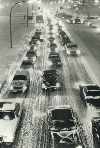First big snowfall of the year last week created massive traffic tie-ups throughout Metro and was blamed for dozens of accidents. Reader suggests that snow tires should be made compulsory