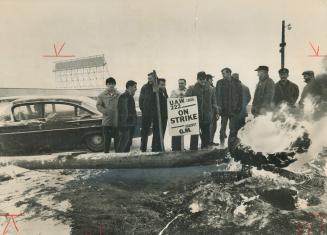Autoworkers on the picket line-at GM, Oshawa, in 1964