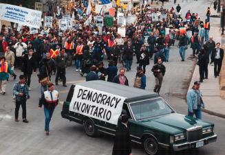 Peaceful rally at Queen's Park