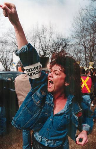 Trade union protest of clash between Opp & OPSEU Pickets Queen's Park
