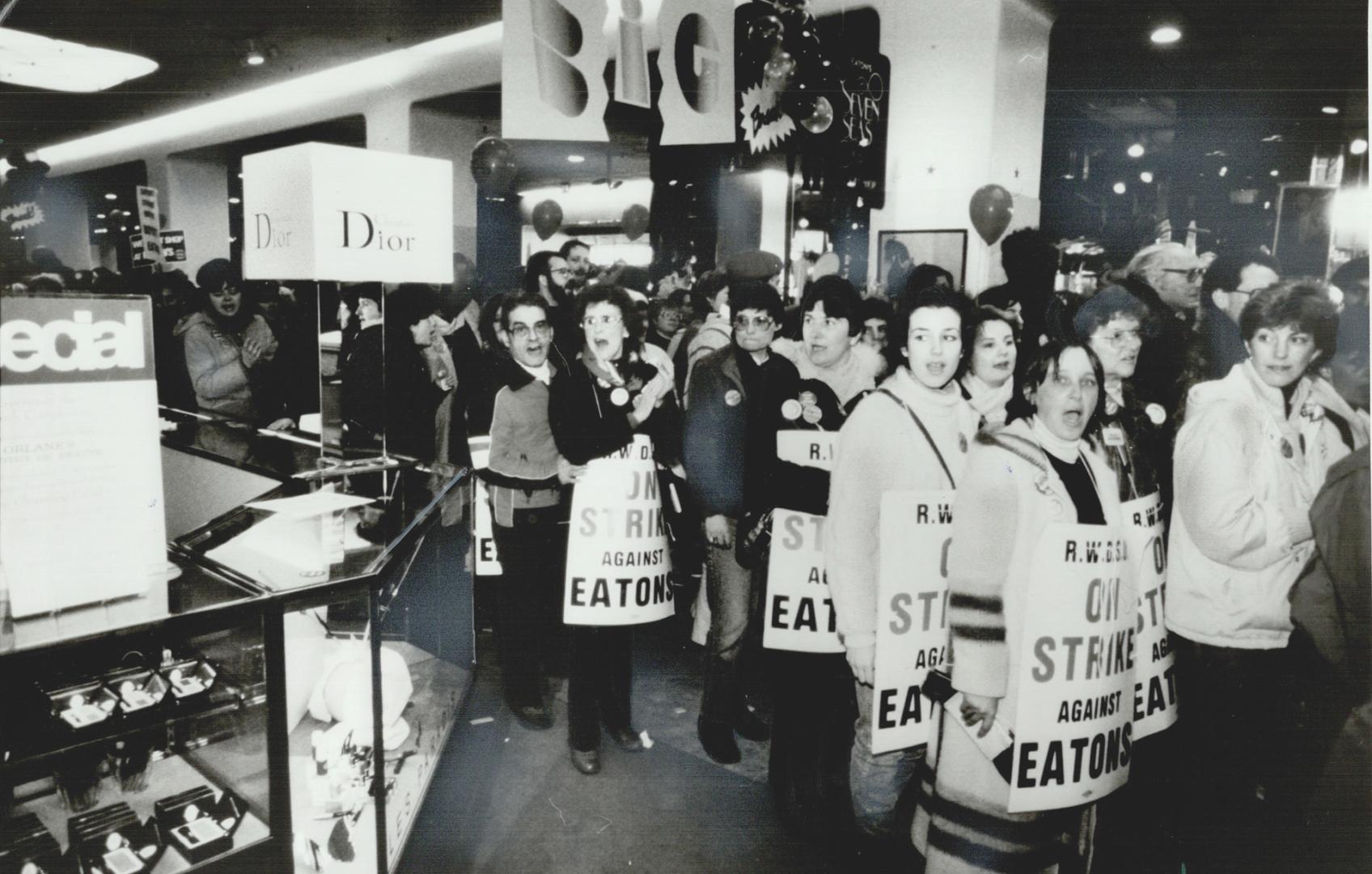 Eaton's protest