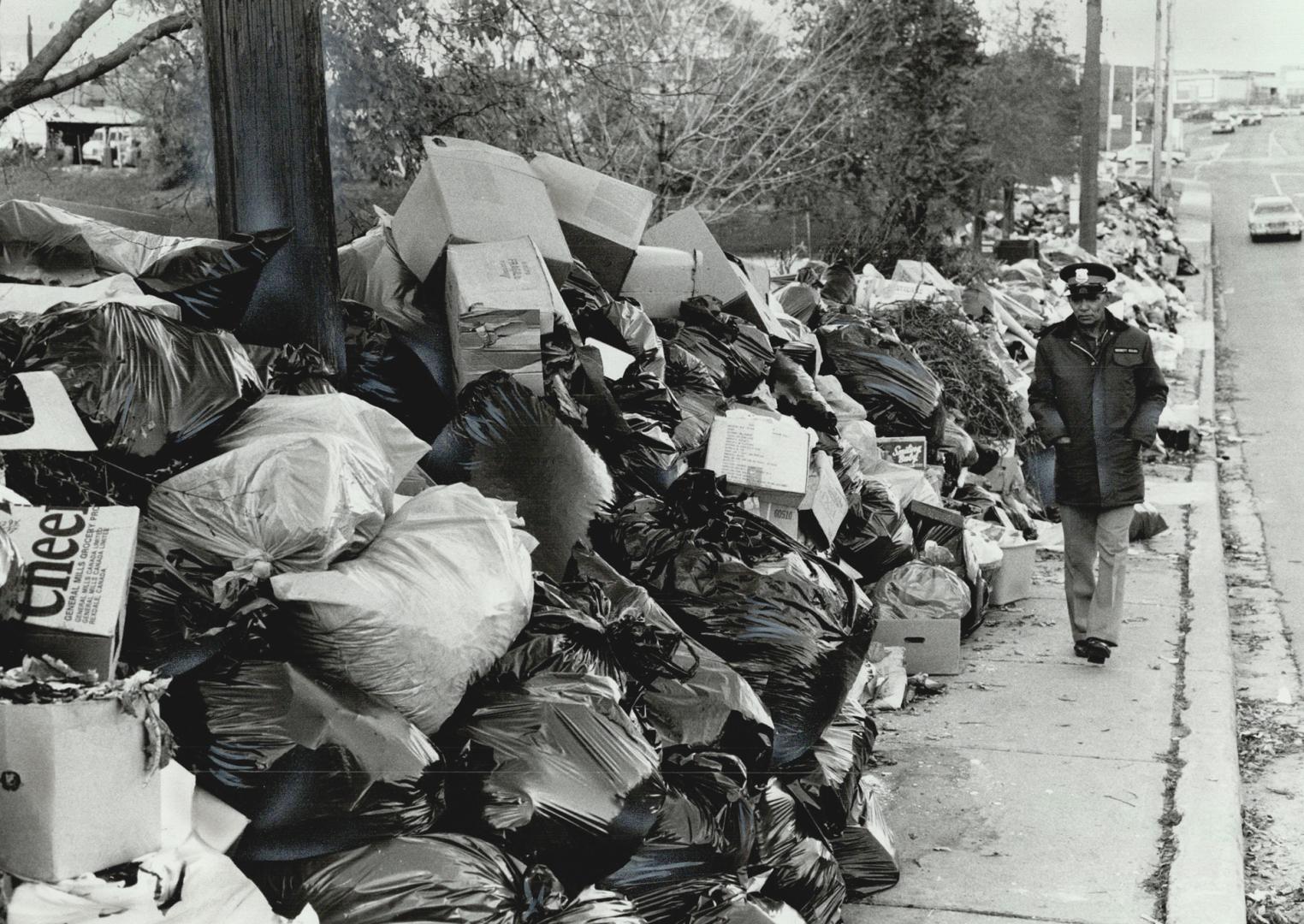 Down in the dumps?, No, this is down in York where garbage has been piling up for more than two weeks because of the municipal workers strike. Two med(...)