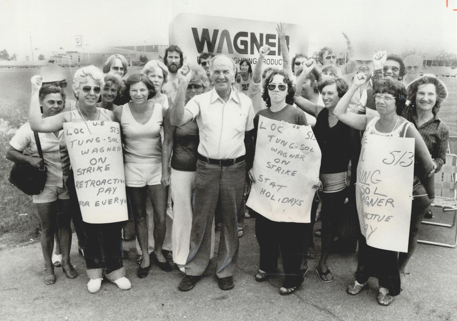 On picket line