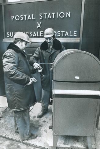 The Mail Boxes Are Sealed, Letter boxes were sealed at the main post office terminal at Bay and Front Sts
