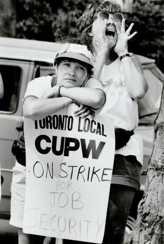 Off the Job: Strikers make visible and vocal protests at Metro mail sorting plant in a August