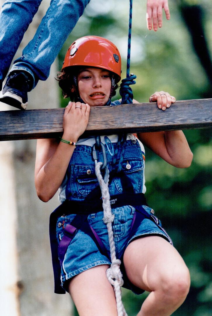 Deb's story starts with this girl Vawessa Healy, 15 Climbing the High Vertical Ropes