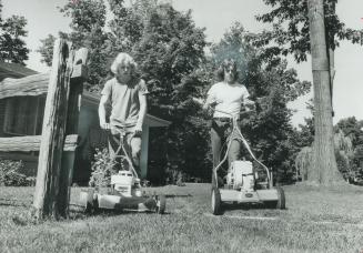 Steve Hilderbrand, left, and martin murphy ply trade, The students started their own business of grass cutting and painting