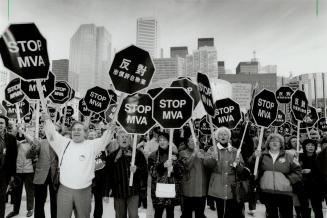 Tax protest: Taxpayers demonstrate outside Metro Hall to let politicians know they want no part of market value assessment