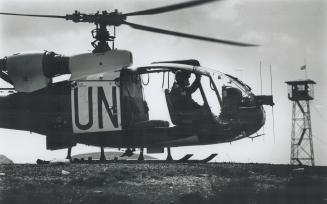 U.N. Chopper at Turkish - Cypress Border near Lookout post (O.P. 65)