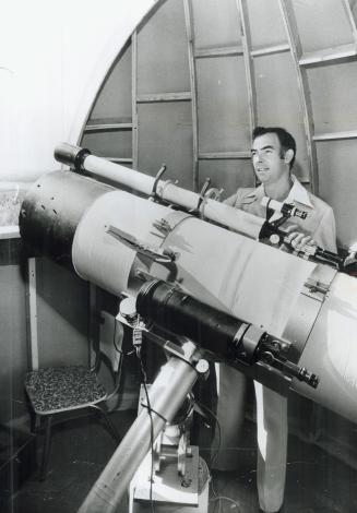 Telescope he built himself is used by amateur astronomer Jack Newton of Newmarket to the photographs which have won him awards