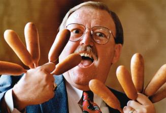 Len Dombeck, retail sales director for State Fair Corn Dogs, is visiting U