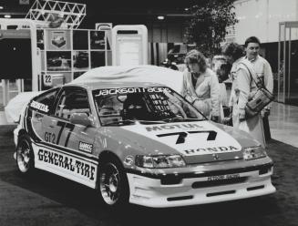 The Honda CRX (above) will run in the GT2 racing class this summer, while the Hobby Car example (left) will run at the CNE stock car oval