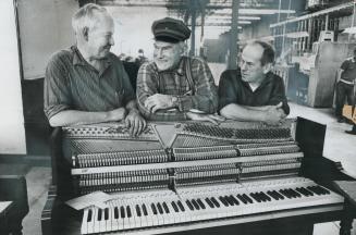 The waste of their skills saddens these three employees of piano manufacturer Mason and Risch Ltd