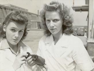 Helen Morgan, left, and Ruth Hurst, With the closing of schools, a new fountain of youth has poured into war industry