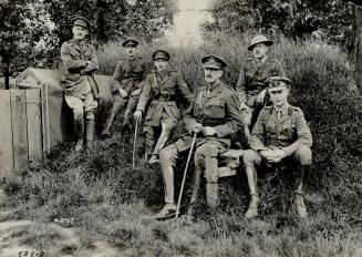 Mj. Gen. G. N Macdonnell with his staff commanding 5th Brigado of Canadians taken in july 1916