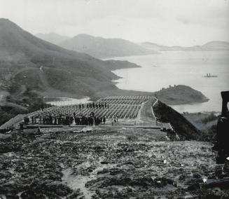 Recovery of bodies of the Canadian soldiers who were killed in the battle of Hong Kong or died subsequently in prison camp has been going on for some time. This is a general view of the cemetery