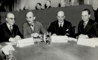 Adolf Hitler's Nazi Hierarchy will be tried by these four judges of the international war crimes tribunal at Nuernberg