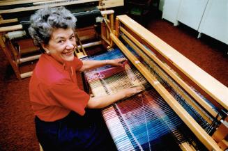 Believe it, she can weave it, Mastering the colorful technique of the weaving loom is Eileen Philp