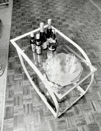 Italian charm: Cart of enamel and brass has Italian look