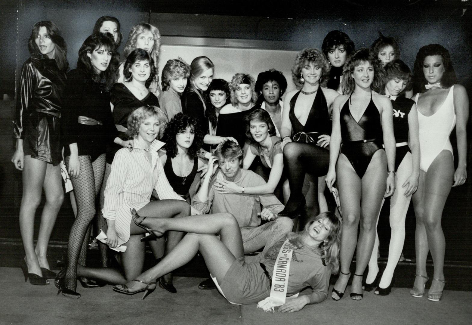 Brilliant display of 'gams- manship', Twenty-four entrants in the Miss Legs of Canada '84 contest were in Heaven Disco at Bloor and Yonge Sts. Last ni(...)